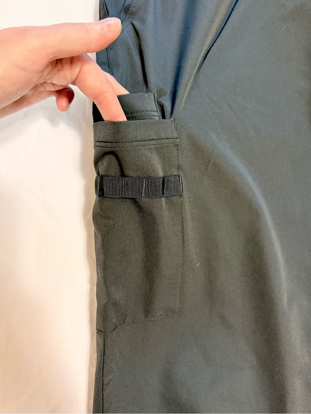 WhisperLite Cargo Scrub/Jogger Pants with Drawstring Waist | Pewter - Picture 4 of 11